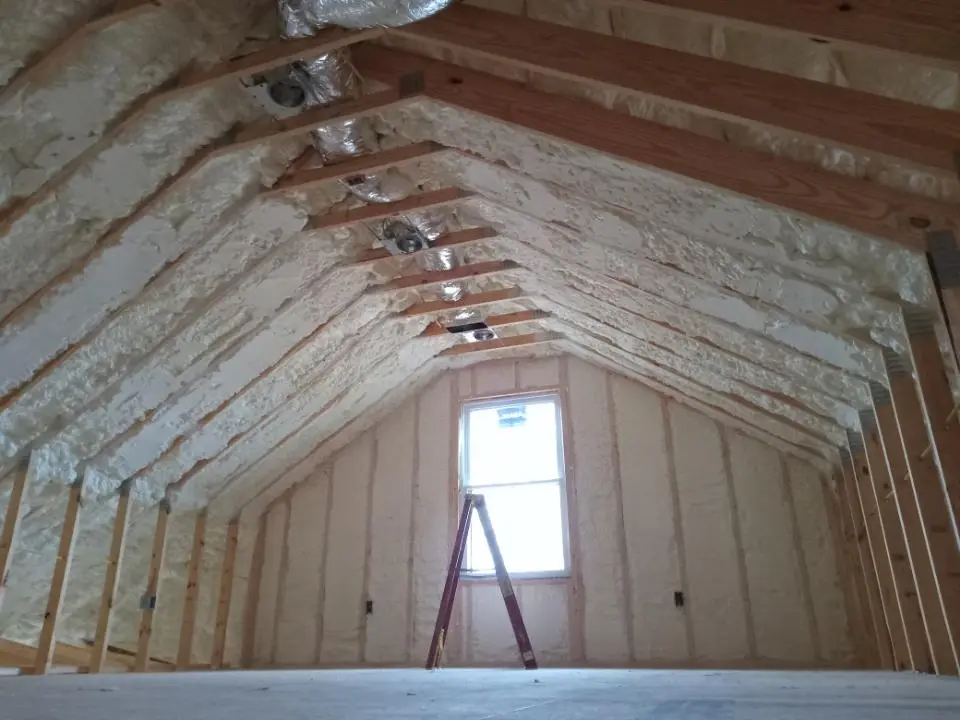Spray foam roofing application for Crawl Space Insulation project in Meridian